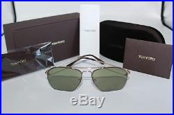 Tom Ford Whelan Sunglasses TF505 28N Gold Frame With Green Lens