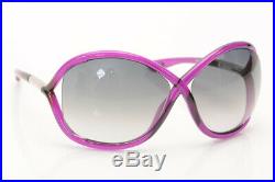 Tom Ford Whitney 75B violet purple crisscross oversize frame sunglasses NEW $415