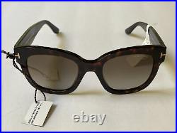 Tom Ford Women Beatrix-02 TF613 TF/613 52H Dark Havana Sunglasses 52-22 Polarize