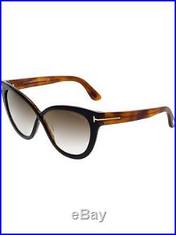 Tom Ford Women's Arabella FT0511-05G-59 Black Cat Eye Sunglasses