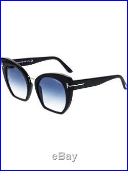 Tom Ford Women's Gradient Samantha FT0553-01W-55 Black Cat Eye Sunglasses