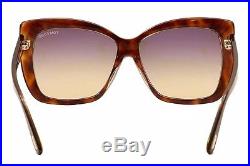 Tom Ford Women's Irina TF390 TF/390 53F Havana/Gold Cat Eye Sunglasses 59mm
