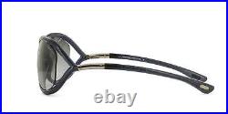 Tom Ford Women's Jennifer Dark Blue Gray Smoke Lenses 61mm Sunglasses (NO CASE)