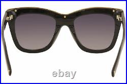 Tom Ford Women's Julie TF685 TF/685 01C Shiny Black Square Sunglasses 52mm