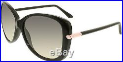 Tom Ford Women's Linda FT0324-01B-59 Black Cat Eye Sunglasses