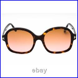 Tom Ford Women's Sunglasses Dark Havana Full Rim Frame Brown Lens FT1034 52F