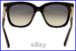 Tom Ford Women's Tracy TF436 TF/436 01B Black/Beige Fashion Sunglasses 53mm