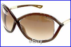 Tom Ford Women's Whitney TF9 TF/9 692 Dark Brown/Rose Gold Sunglasses 64mm