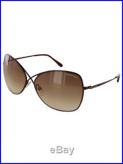 Tom Ford Womens FT0250 Colette Butterfly Sunglasses, Dark Brown
