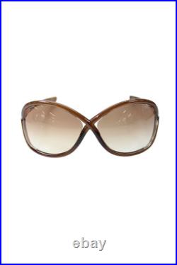 Tom Ford Womens Large Round Sunglasses Brown Gold Tone Plastic Tom Ford Womens Large Round Sunglasses Brown Gold Tone Plastic