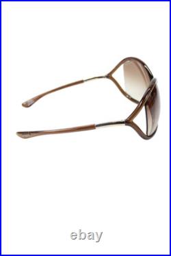 Tom Ford Womens Large Round Sunglasses Brown Gold Tone Plastic Tom Ford Womens Large Round Sunglasses Brown Gold Tone Plastic