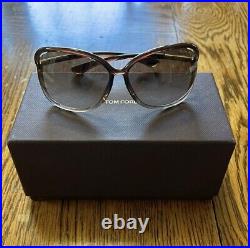 Tom Ford Womens Raquel TF76 692 63-14 120 Oversized Sunglasses With Case