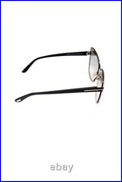Tom Ford Womens Sandrine Gold Tone Trimmed Cateye 68 5 140 Sunglasses Black
