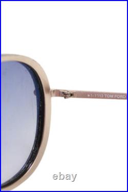 Tom Ford Womens TF 109 Cyrille Aviator Sunglasses Black Gold Tone