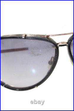 Tom Ford Womens TF 109 Cyrille Aviator Sunglasses Black Gold Tone