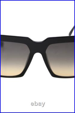 Tom Ford Womens TF 764 Sabrina Squared Sunglasses Black Plastic