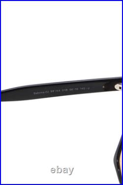Tom Ford Womens TF 764 Sabrina Squared Sunglasses Black Plastic