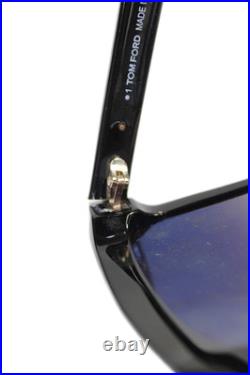 Tom Ford Womens TF 764 Sabrina Squared Sunglasses Black Plastic