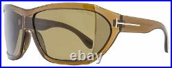 Tom Ford Wrap Sunglasses TF402 Sedgewick 48E Transparent Brown FT0402
