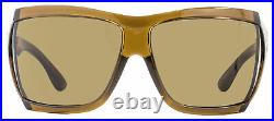 Tom Ford Wrap Sunglasses TF402 Sedgewick 48E Transparent Brown FT0402