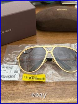 Tom Ford Xavier Sunglasses Aviator Like Alpina M1 GOLD Retail $600