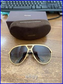 Tom Ford Xavier Sunglasses Aviator Like Alpina M1 GOLD Retail $600