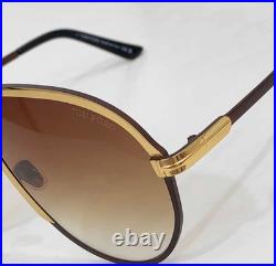 Tom Ford Xavier Sunglasses TF1060 Gold/Brown Gradient With Case New