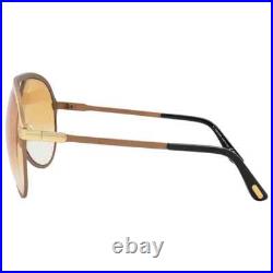Tom Ford Xavier TF 1060 30F Shiny Gold/Brown Lenses Sunglasses New