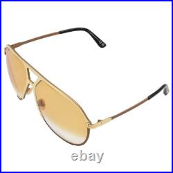 Tom Ford Xavier TF 1060 30F Shiny Gold/Brown Lenses Sunglasses New