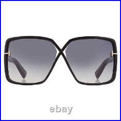 Tom Ford Yvonne Smoke Gradient Butterfly Ladies Sunglasses FT1117 01B 63