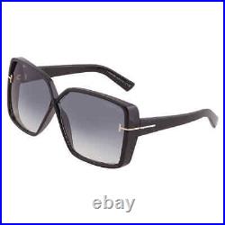 Tom Ford Yvonne Smoke Gradient Butterfly Ladies Sunglasses FT1117 01B 63