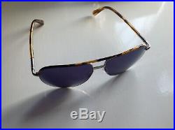 Tom Ford ft285 blond Havana blue lens aviator mens sunglasses
