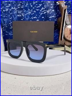 TomFord Classic Oversize Unisex Shiny Black Frame Square Sunglasses