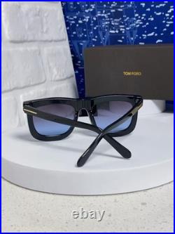 TomFord Classic Oversize Unisex Shiny Black Frame Square Sunglasses