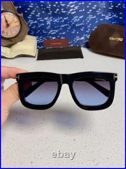 TomFord Classic Oversize Unisex Shiny Black Frame Square Sunglasses