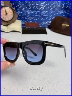 TomFord Classic Oversize Unisex Shiny Black Frame Square Sunglasses