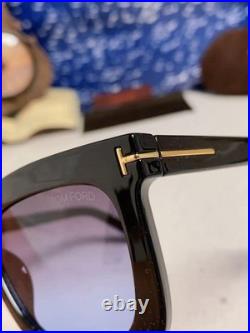 TomFord Classic Oversize Unisex Shiny Black Frame Square Sunglasses