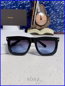 TomFord Classic Oversize Unisex Shiny Black Frame Square Sunglasses