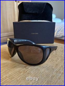 Vintage Tom Ford Natasha Leather Shield Sunglasses